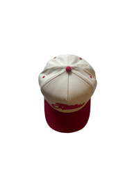 Image 2 of Cream/Red baseball cap 