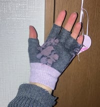 Image 3 of Airbrushed Botanical Garden Fingerless Gloves 