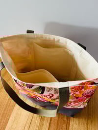 Image 3 of Fabric Tote - Bright Yellow/Red/Pink