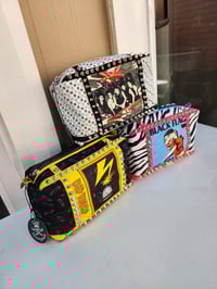 Image 1 of Studded Box Pouch : Black Flag, Bad Brains, Cock Sparrer