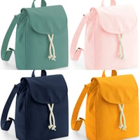 Image 4 of Mini Organic Cotton Backpack with Leaf Design 