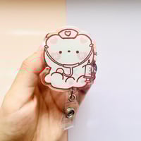 Image 1 of Nurse Bear Badge Reel