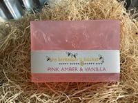 Image 1 of Pink Amber And Vanilla Honeybee Glycerin Body Bar