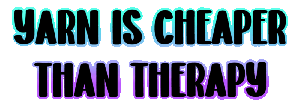 Image of Yarn Is Cheaper Than Therapy Sticker