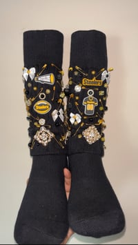 Image 4 of Football Team Custom Charm Socks 