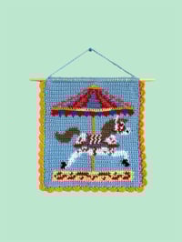 Crochet Tapestry - Carousel Horse