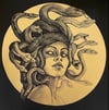 MEDUSA art print GOLD