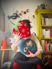 Image 3 of Blue Crescent Moon Cushion