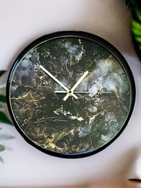 Image 1 of 12” Wall Clock Epoxy Resin Art 'The 000'