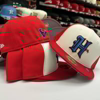 Image 2 of New Era 59Fifty Chrome Front Door Red