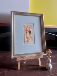 Image 2 of Mid Century Abstract Acrylic Drawing on Board