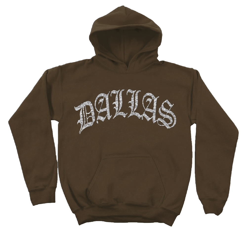 Image of DALLAS RHINESTONE HOODIE (BROWN)