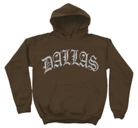 DALLAS RHINESTONE HOODIE (BROWN)