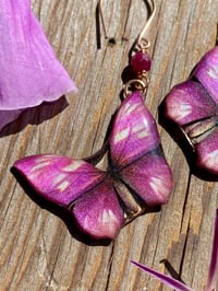 Image 6 of Ruby Butterfly Earrings