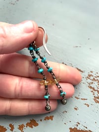 Image 4 of Egyptian turquoise and citrine earrings