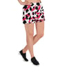BOSSFITTED Red Leopard Print Women's Athletic Short Shorts