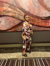 Image 4 of Multicolored Top & Pants Set