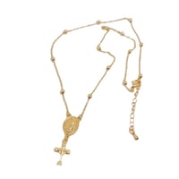 Image 1 of ROSARY BEAD CROSS NECKLACE