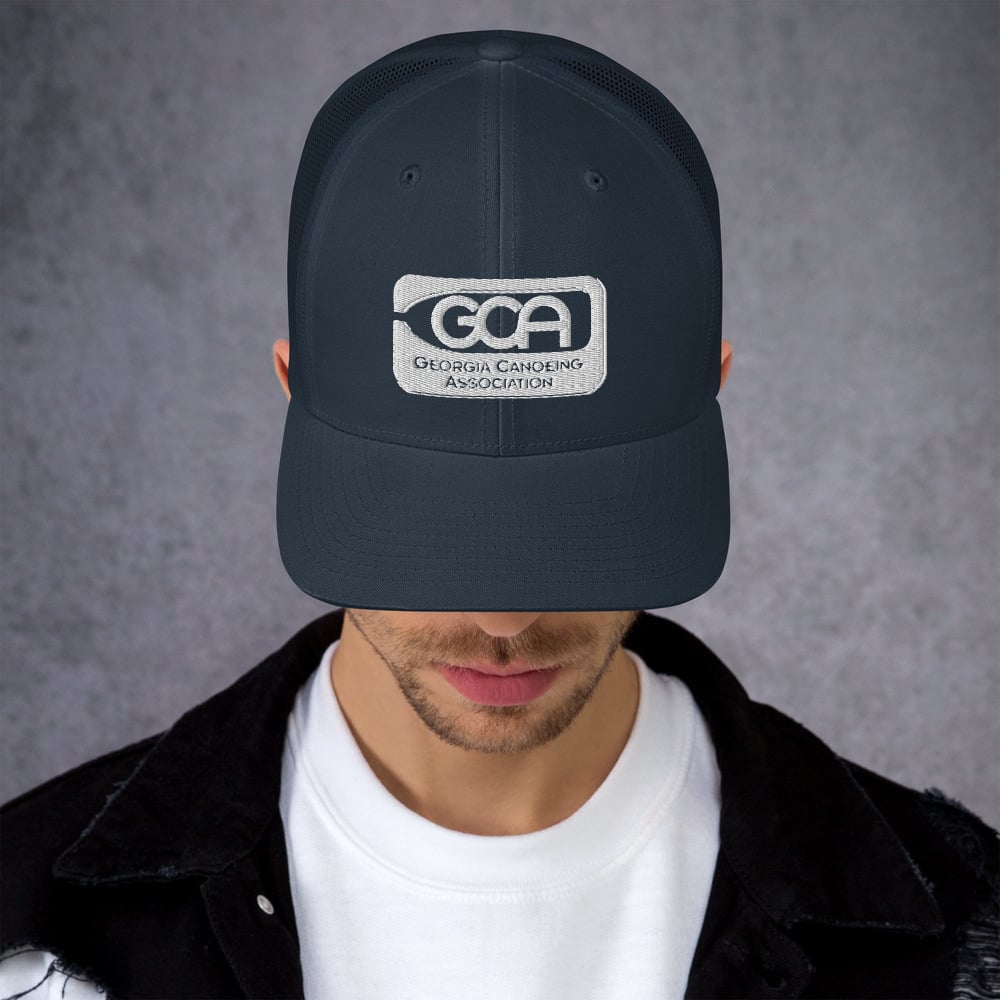 Image of Retro Trucker Cap, Solid Color, white logo