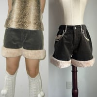 Image 2 of Pom Ponette fur trim shorts