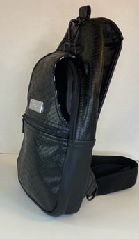 Image 2 of Jessie Sling Crossbody Bag Black Anaconda 