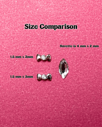 Image 2 of 18k Gold Heart-Bow Tooth Charm| CZ Bow Tooth Gem| 18k Gold Bow Tooth Gem with CZ Stone