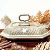 Antique silver plated serving dish