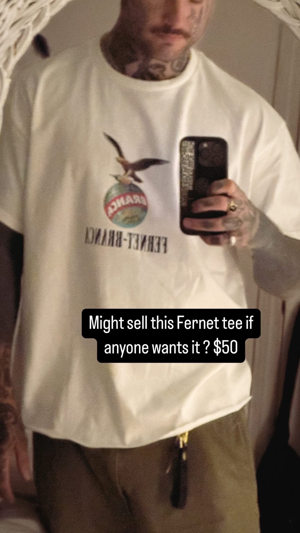 Vintage printed Fernet Branca tee 