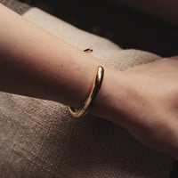 Image 1 of Gold Fluid Cuff Bangle 