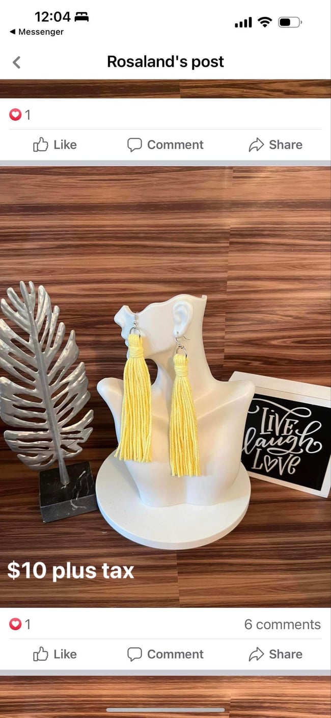 Cotton Tassel Earrings 