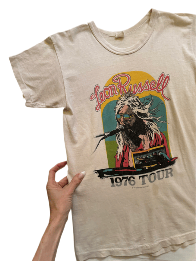 1976 Leon Russell concert t shirt 70s