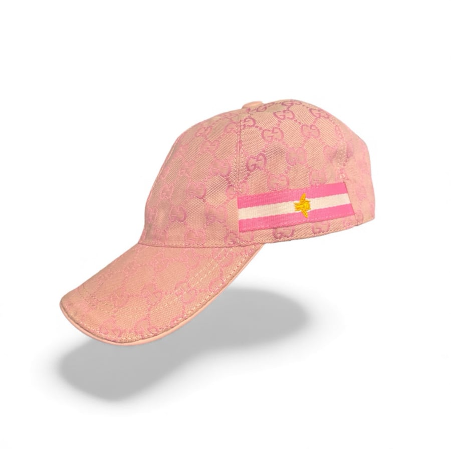 Image of Gucci Pink Monogram Cap