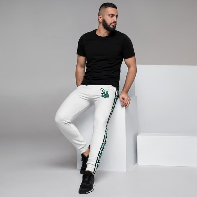 Image of YStress Exclusive Philly Eagle White and Black Men's Joggers