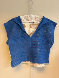 Image 1 of Daisy top, blue (one size)