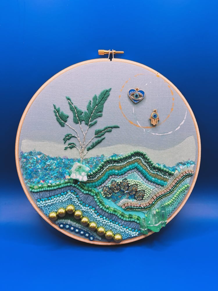 Image of Evil Eye Landscape Hoop 