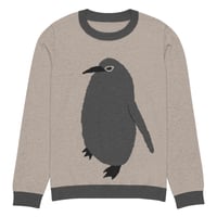 Image 1 of Giant Baby Penguin Knitted crew neck sweater