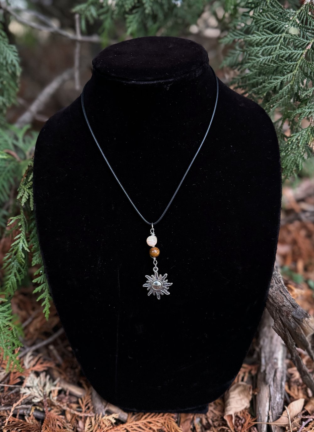 Image of "Creatively Grounded" Necklace w/ Yellow Calcite & Tiger's Eye