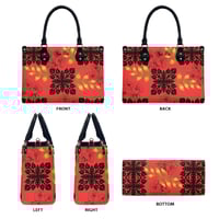 Image 1 of Women's PU Leather Hokuloa (Anthurium) Handbag