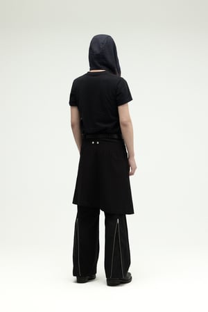 Image of EQUALNEAR - Ammo Belt Flared Pants (Black)
