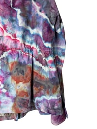 Image 9 of ♻️ UPCYCLED M TALL Linen Blend Jacket in Warm Geode Ice Dye