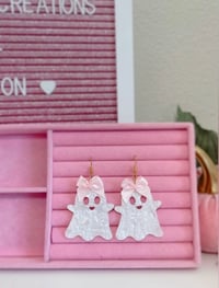 Image 2 of Fancy Girly Ghost Earrings
