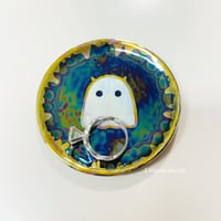 Image 5 of Cute mini ghost trinket dish with rainbow effect (2.5 inches diameter) 