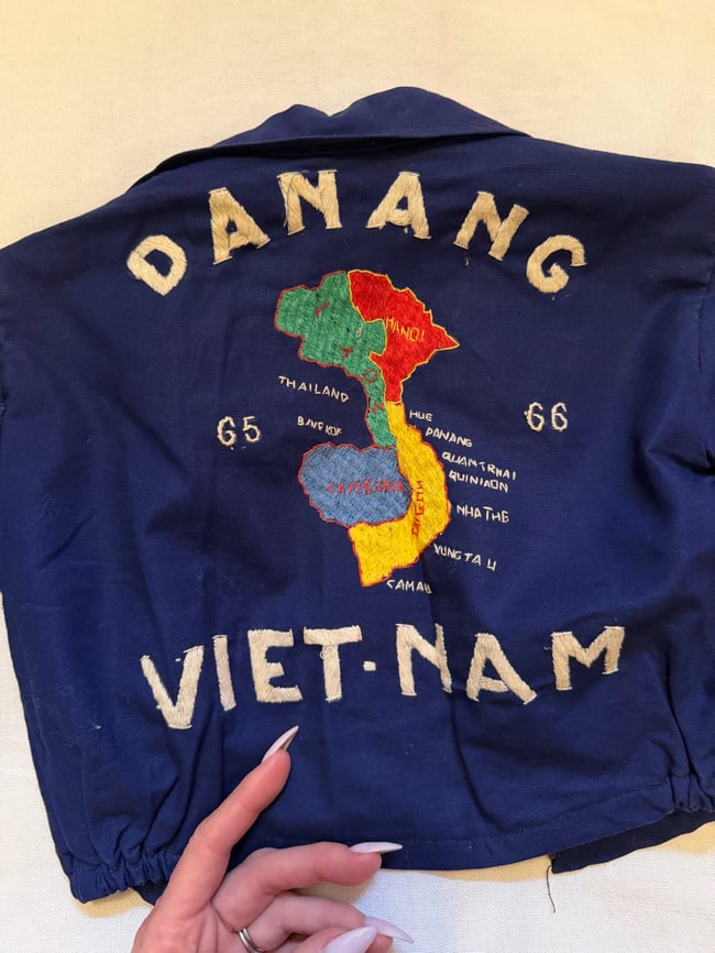 vintage children's authentic Japanese Sukajan jacket with hand embroidery 