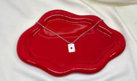 Image 1 of Red Ace of Diamonds Playing Card Necklace