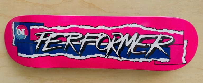 GT Performer “Day-Glow” Pink Splatter Bmx Skateboard Image 2