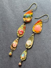 Image 1 of Long tin drop earrings
