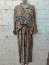 Image 1 of  M/l Sari PJ / Lounge set with Bag tasse Brown black