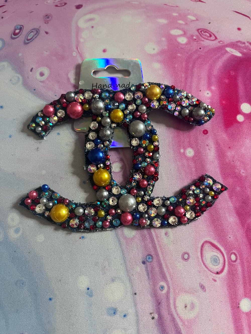 Image of CC brooches Pink and Blue