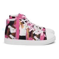 Image 4 of Icons Women’s high top canvas shoes hot pink