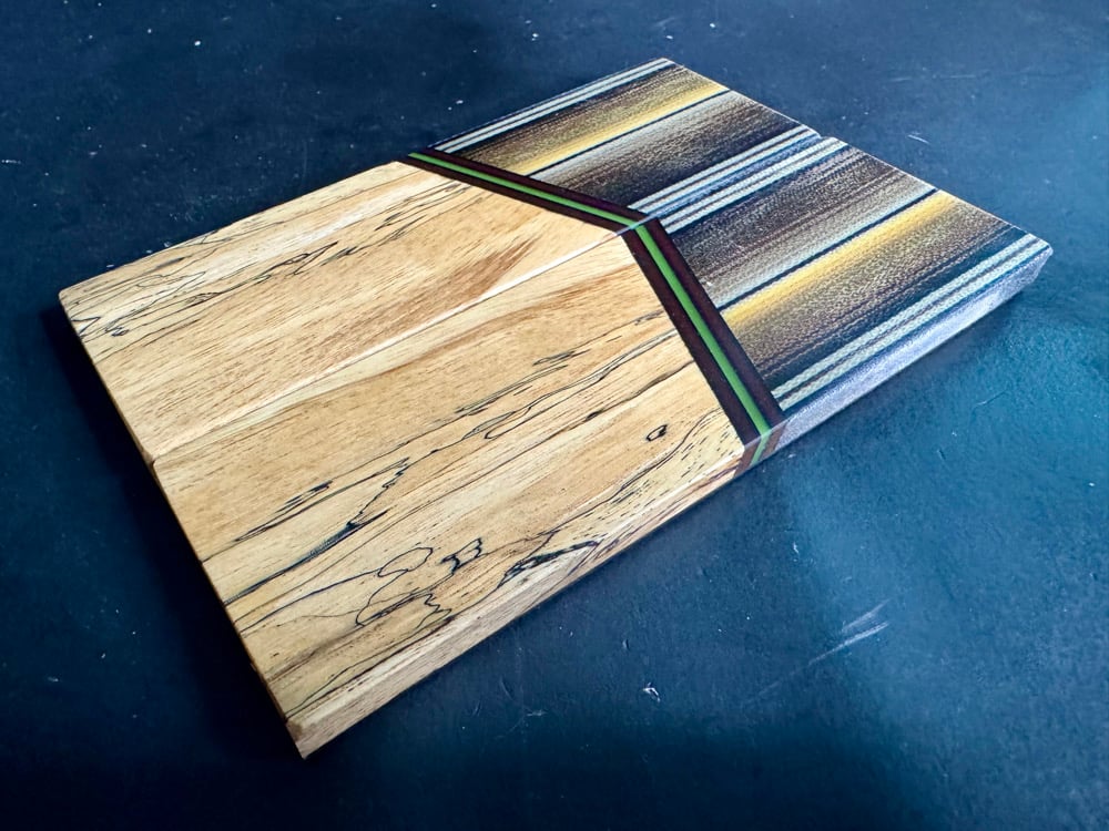 Image of G-carta Micarta & Spalted Tamarind GLOW Segmented Knife Scales